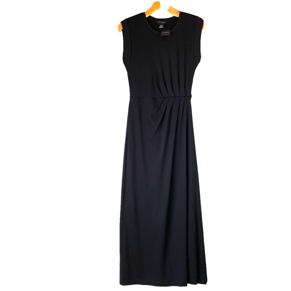 Club Monaco Black Knit Sleeveless Maxi Dress X-Small New With Tag